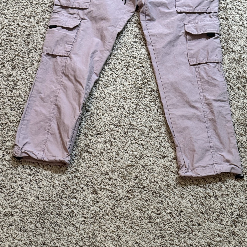 PacSun Men's Relaxed Cargo Jogger Pants Large Mauve Elastic Waist Drawstring - Picture 4 of 14